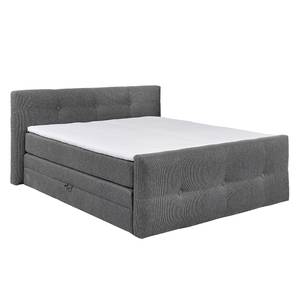 Boxspringbett Capilla Strukturstoff - Anthrazit