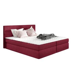 Boxspringbett Carriso Webstoff - Kirschrot