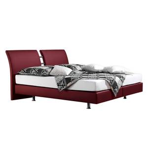 Boxspringbett Cavan Kunstleder Kunstleder - Bordeaux - 140 x 200cm - Bonellfederkernmatratze - H2