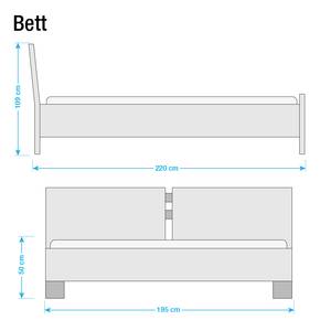 Boxspringbett Cavan Kunstleder Kunstleder - Anthrazit - 180 x 200cm - Bonellfederkernmatratze - H2