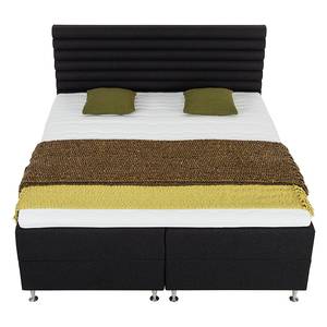 Boxspringbett Cordova inklusive Topper - Strukturstoff Anthrazit - Boxspringbett Cordova - inklusive Topper - Strukturstoff Anthrazit