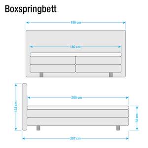 Boxspringbett Couture I Webstoff - Maisgelb - 180 x 200cm - H2