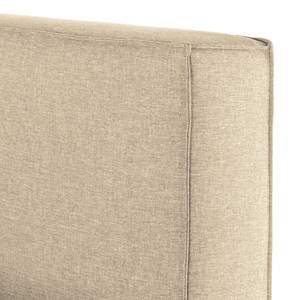 Boxspring Cyra I geweven stof - Beige - 200 x 200cm - Bonell-binnenveringmatras - H3 medium