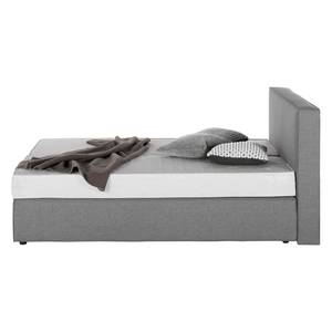 Boxspringbett Cyra I Webstoff - 200 x 200cm - H3 ab 80 kg - Kaltschaummatratze - Beige - Grau - 200 x 200cm - Bonellfederkernmatratze - H2