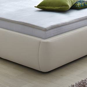 Boxspring Delight Surmatelas inclus - Imitation cuir beige / Tissu cappuccino