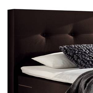 Boxspringbett Deluxe Night Webstoff - Braun - 140 x 200cm - H3