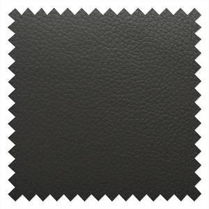 Lit boxspring Denver Cuir véritable Sans surmatelas - Noir - 140 x 200cm - D3 medium