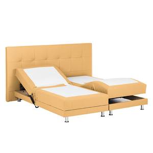 Boxspringbett Denver Echtleder Ohne Topper - Gelb - 160 x 200cm - H3