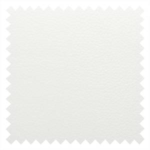 Lit boxspring Denver Cuir véritable Sans surmatelas - Blanc - 180 x 200cm - D3 medium