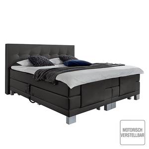 Boxspring Brilliant Night geweven stof - Grijs - 200 x 200cm - H3 medium