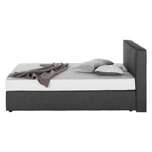 Boxspringbett Cyra I Webstoff - Anthrazit - 180 x 200cm - Bonellfederkernmatratze - H2