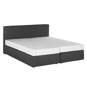 Boxspringbett Cyra I Webstoff - Anthrazit - 180 x 200cm - Bonellfederkernmatratze - H2