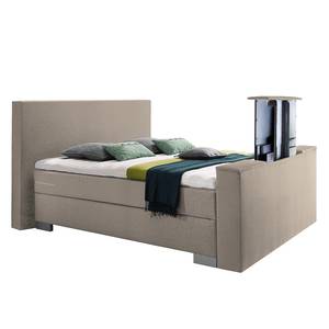 Boxspringbett Emperial Night II Beige meliert - 200 x 200cm - Tonnentaschenfederkernmatratze - H3