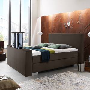 Boxspring Emperial Night II Gemêleerd bruin - 160 x 200cm - Ton-pocketveringmatras - H2 zacht