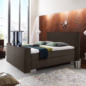 Boxspring Emperial Night III Gemêleerd bruin - 200 x 200cm - Ton-pocketveringmatras - H2 zacht