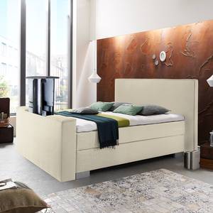 Boxspringbett Emperial Night III Creme - 200 x 200cm - Tonnentaschenfederkernmatratze - H2