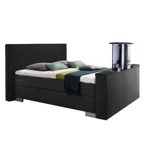 Boxspringbett Emperial Night III Schwarz meliert - 180 x 200cm - Tonnentaschenfederkernmatratze - H2