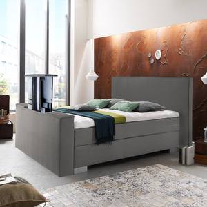 Boxspringbett Emperial Night III Solinograu - 180 x 200cm - Tonnentaschenfederkernmatratze - H2