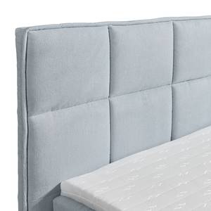 Lit boxspring Gimba Avec coffres de lit et surmatelas - Tissu - Bleu acier