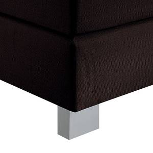 Lit boxspring Golden Night Textile noir 180 x 200 cm - Marron - 100 x 200cm - D3 medium