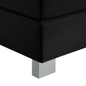 Boxspringbett Golden Night Webstoff - Schwarz - 200 x 200cm - H3