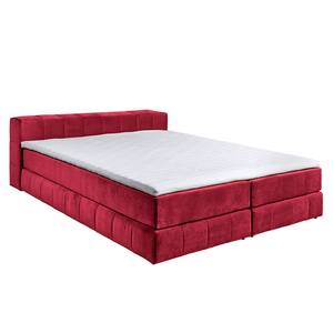 Boxspringbett Gowan Microvelours - inkl. Topper - Rot