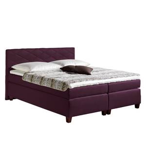 Boxspringbett Harmony Strukturstoff - Violett - 160 x 200cm - Bonellfederkernmatratze - H2 - Ohne Topper