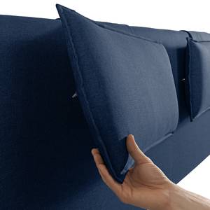 Boxspring Heaven geweven stof - Donkerblauw - 180 x 200cm - H2 zacht - Comfortschuim