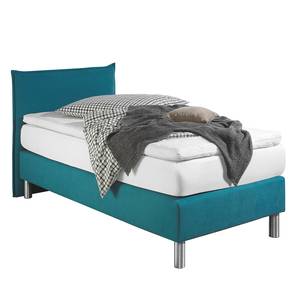 Boxspring Hedensted microvezel - Turquoise - 100 x 200cm - Ton-pocketveringmatras - H2 zacht