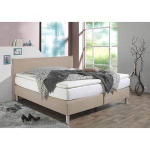 Boxspringbett Hedensted Microfaser - Cappuccino - 160 x 200cm - Bonellfederkernmatratze - H3