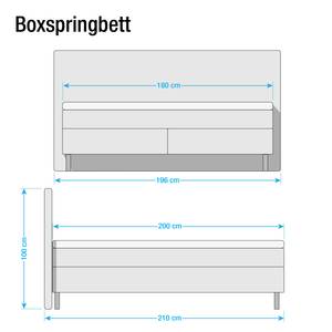 Boxspring Hedensted microvezel - Grijs - 180 x 200cm - Koudschuimmatras - H2 zacht