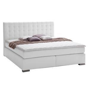 Boxspring Isa kunstleer - Wit - 200 x 200cm - H3 medium