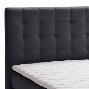 Boxspringbett Isa Kunstleder Schwarz - 180 x 200cm - H3