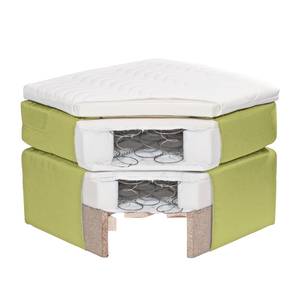 Boxspring Japura inclusief topper - geweven stof - Limegroen - 180 x 200cm