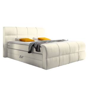 Lit capitonné Kama Avec surmatelas Tissu - Beige