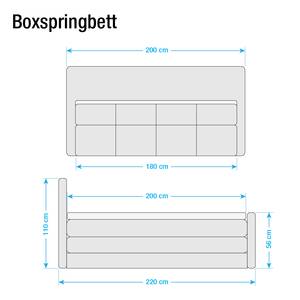 Boxspringbett Kasai (inkl. Bettkasten) inklusive Topper Microfaser - Schokolade/ Braun