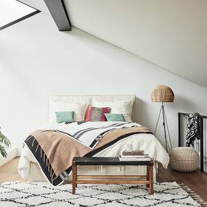 Lit boxspring Kinx Coton - Blanc crème