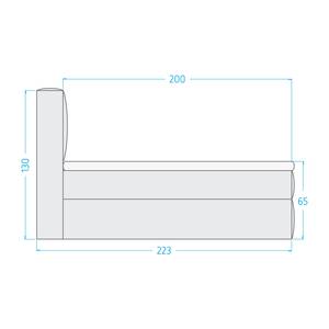 Premium Boxspringbett KINX Webstoff - Stoff KINX: Braun - 140 x 200cm - H2 - 130 cm