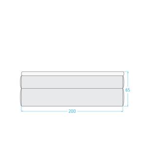 Premium Boxspringbett KINX Webstoff - Stoff KINX: Grau - 180 x 200cm - H2 - Ohne