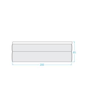 Premium Boxspringbett KINX Webstoff - Stoff KINX: Schwarz - 140 x 200cm - H2 - Ohne