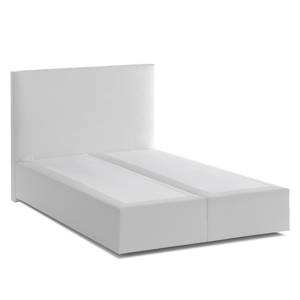 Lit boxspring KiYDOO I Imitation cuir - Blanc - 140 x 200cm