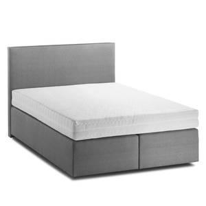 Lit boxspring KiYDOO I Tissu structuré - Anthracite clair - 140 x 200cm