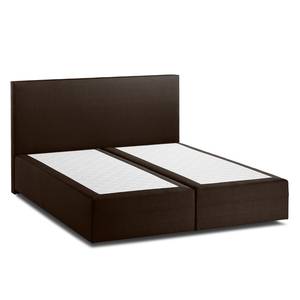 Boxspringbett KiYDOO I Strukturstoff Braun - 160 x 200cm