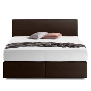 Boxspringbett KiYDOO I Strukturstoff Braun - 160 x 200cm