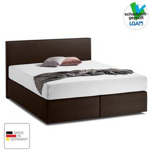 Boxspringbett KiYDOO I Strukturstoff Braun - 160 x 200cm