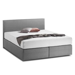 Boxspringbett KiYDOO I Strukturstoff Hellanthrazit - 180 x 200cm