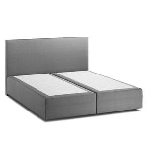 Lit boxspring KiYDOO I Tissu structuré - Anthracite clair - 160 x 200cm