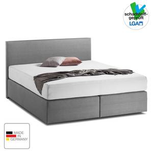 Boxspringbett KiYDOO I Strukturstoff Hellanthrazit - 160 x 200cm