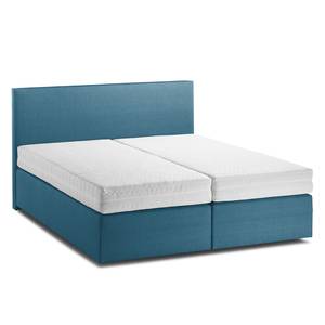 Boxspringbett KiYDOO I Strukturstoff Blaugrau - 180 x 200cm