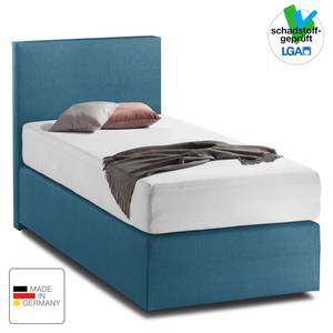 Boxspringbett KiYDOO I Strukturstoff Blaugrau - 90 x 200cm